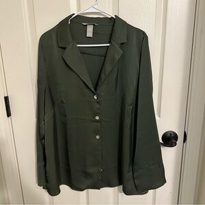 Elegant Olive Green Women's Top